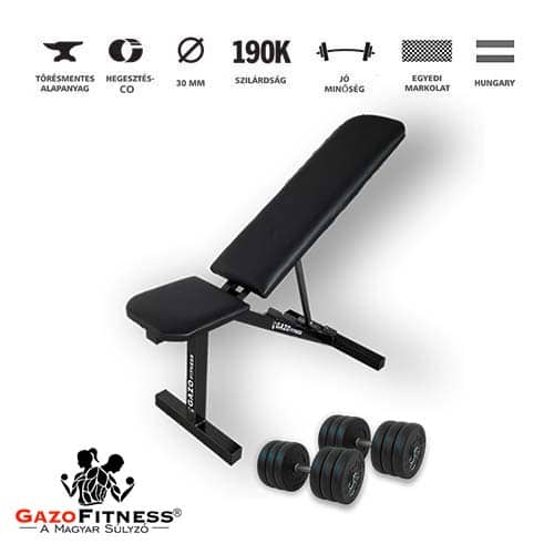 GazoFitness® Állítható Edzőpad + Kézi Súlyzó 2x16 Kg(32kg)