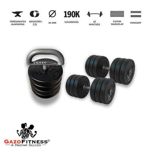 GazoFitness® Állítható Kettlebell 11,5 Kg + Kézi Súlyzó 2x 16kg(32Kg)