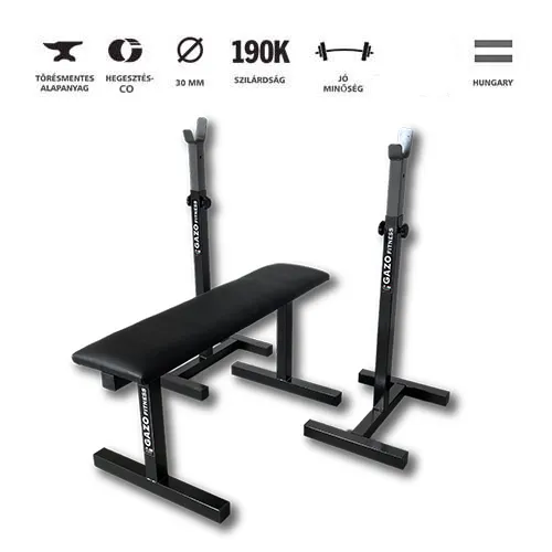 GazoFitness®Állítható Mobil Súlyállvány +Fix Edzőpad