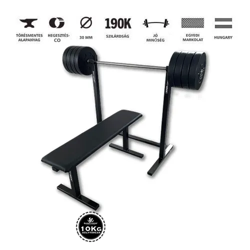 GazoFitness®Állvány + Pad + Kétkezes Súlyzó 85 kg
