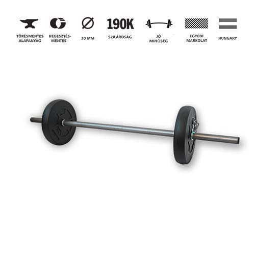 GazoFitness® Egyenesrudas és Franciarudas Készlet (Össz: 35 kg) Ajándék 4 db 1,25 Kg-os Súlytárcsa – 3. kép