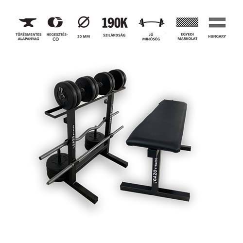GazoFitness® Fix Edzőpad-Állvány-Hardcore Set 66kg