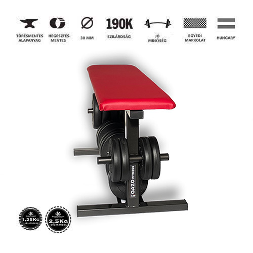 GazoFitness® Fix Pad Súlytárcsa és Kézi Súlyzó tartóval ( Össz: 32 kg súllyal) – 3. kép