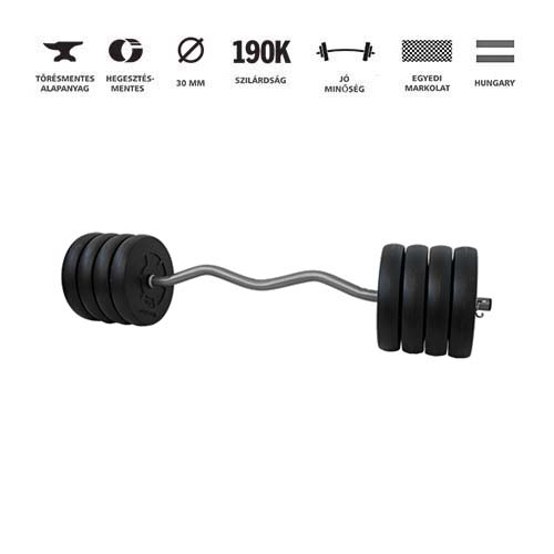 GazoFitness® Hardcore Készlet Francia Rudas 70 kg (Menetes kézisúlyzórúddal) – 5. kép
