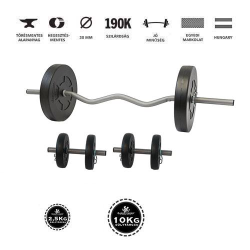 GazoFitness® Hardcore Szett Francia Rudas 35 Kg
