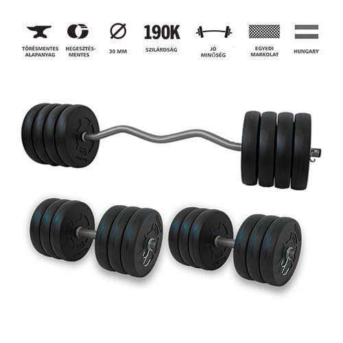 GazoFitness® Hardcore Szett Francia Rudas 74 Kg