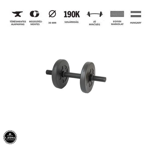 GazoFitness® Kézi Súlyzó 1x3,5Kg(Össz:3,5Kg)Menetes súlyzórúddal