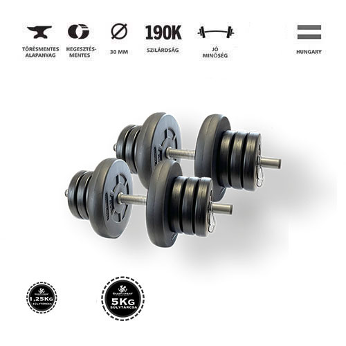GazoFitness® Kézi Súlyzó 2 x 18 Kg( Össz:36 Kg)