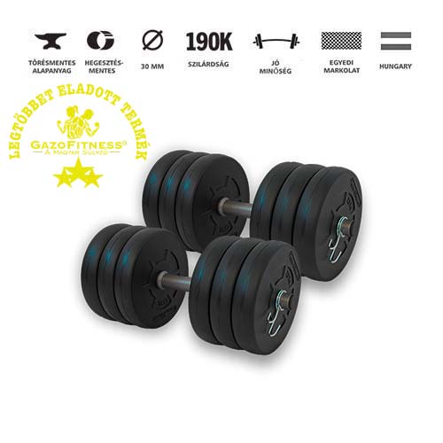 GazoFitness® Kézi Súlyzó 2x16Kg(Össz:32Kg)