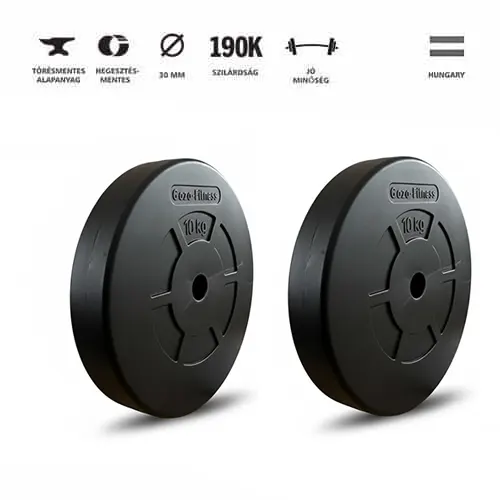 GazoFitness® Súlytárcsa 2x10 Kg( Össz: 20kg)
