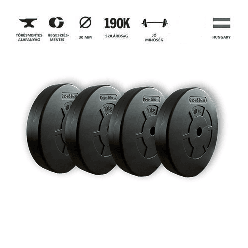 GazoFitness® Súlytárcsa 4x10 Kg( Össz: 40kg)