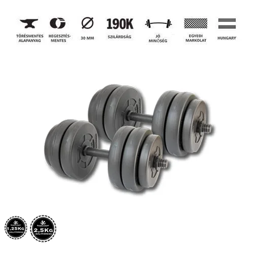 GazoFitness® Szuperszett Csomag 106 Kg (Menetes kézisúlyzórúddal) + Tárcsatartó állvány – 6. kép