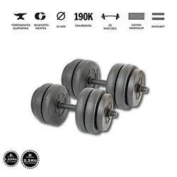 GazoFitness® Szuperszett Csomag 112 Kg (Menetes kézisúlyzórúddal) – 3. kép