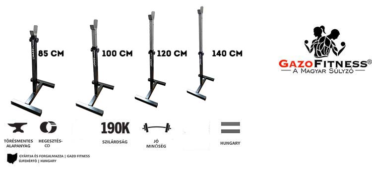 GazoFitness® Állítható Mobil Súlyzóállvány – fő jellemzők, magyar gyártás (GazoFitness®, Újfehértó)