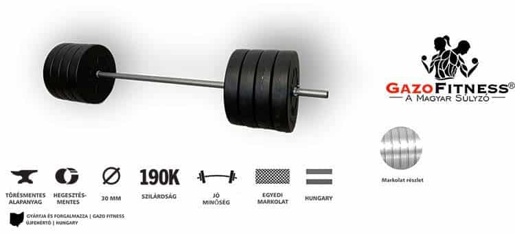 GazoFitness®Állvány + Pad + Kétkezes Súlyzó 85 kg – fő jellemzők, magyar gyártás (GazoFitness®, Újfehértó) (3/3)