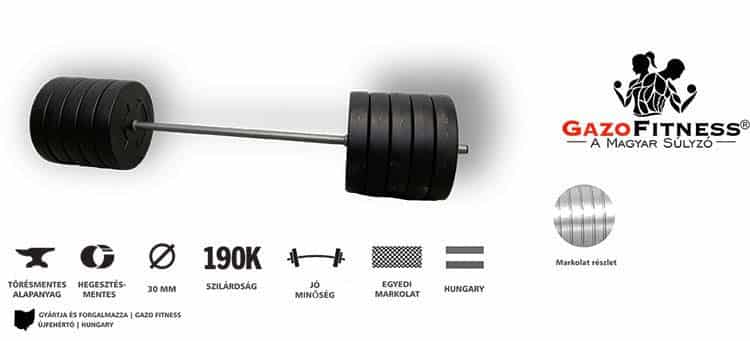 GazoFitness® Állítható Kétkezes Súlyzó 105 Kg – fő jellemzők, magyar gyártás (GazoFitness®, Újfehértó)