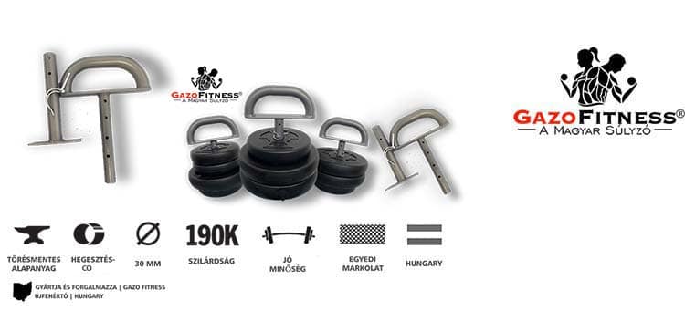 GazoFitness® Állítható Kettlebell 2,5kg + 5kg tárcsákból /Össz 11,5 Kg/ – fő jellemzők, magyar gyártás (GazoFitness®, Újfehértó) (1/2)
