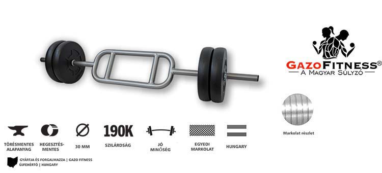 GazoFitness® Bicepsz-Tricepsz Rudas Súlyzó 24 Kg – fő jellemzők, magyar gyártás (GazoFitness®, Újfehértó)