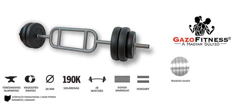 GazoFitness® Bicepsz-Tricepsz Rudas Súlyzó 29 Kg – fő jellemzők, magyar gyártás (GazoFitness®, Újfehértó)