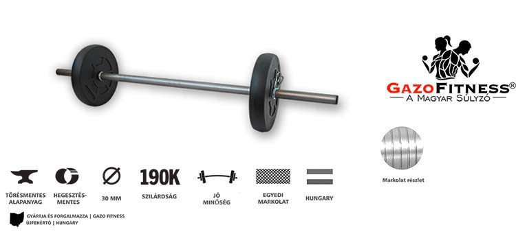 GazoFitness® Kétkezes Súlyzó 13Kg – fő jellemzők, magyar gyártás (GazoFitness®, Újfehértó)