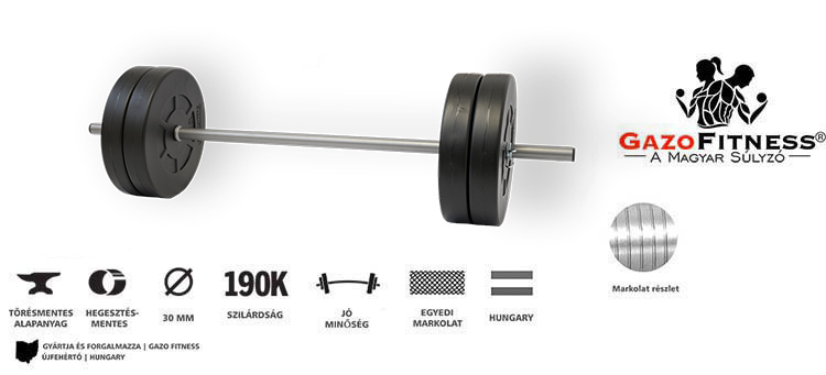 GazoFitness® Kétkezes Súlyzó 42 Kg – fő jellemzők, magyar gyártás (GazoFitness®, Újfehértó)