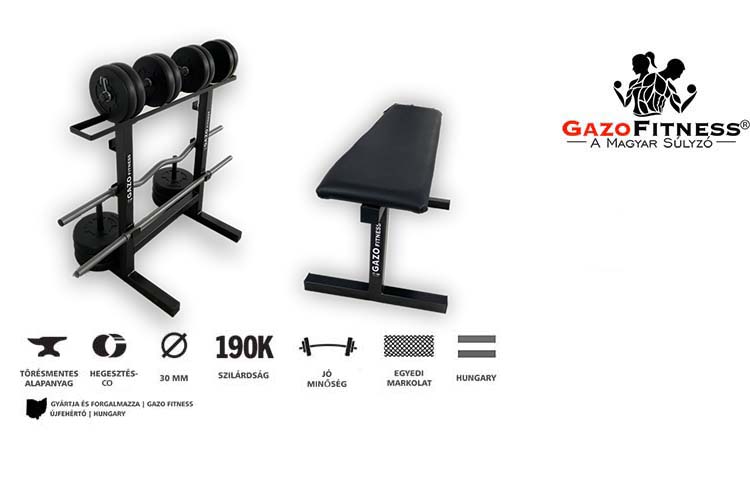 GazoFitness® Fix Edzőpad-Állvány-Hardcore Set 66kg – fő jellemzők, magyar gyártás (GazoFitness®, Újfehértó)