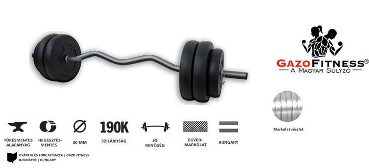 GazoFitness® Francia Rudas Súlyzó 27Kg – fő jellemzők, magyar gyártás (GazoFitness®, Újfehértó)