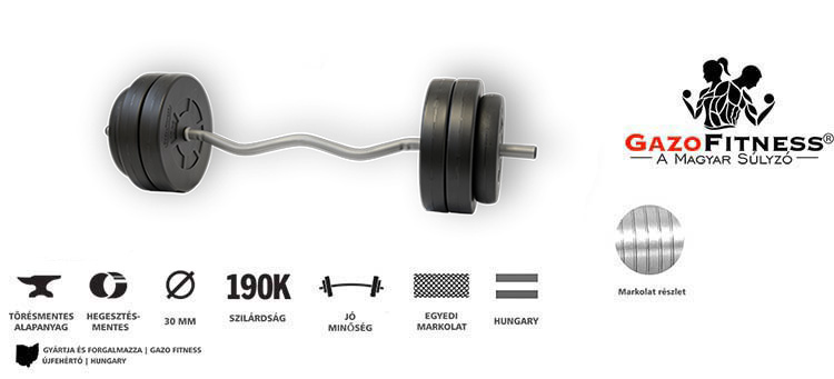 GazoFitness® Francia Rudas Súlyzó 52 Kg – fő jellemzők, magyar gyártás (GazoFitness®, Újfehértó)