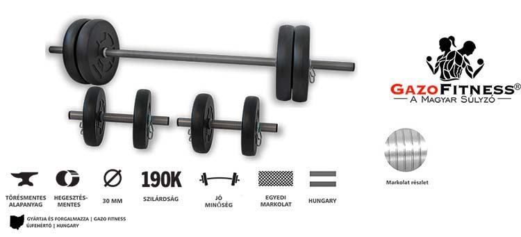 GazoFitness® Hardcore Szett 35 Kg – fő jellemzők, magyar gyártás (GazoFitness®, Újfehértó)