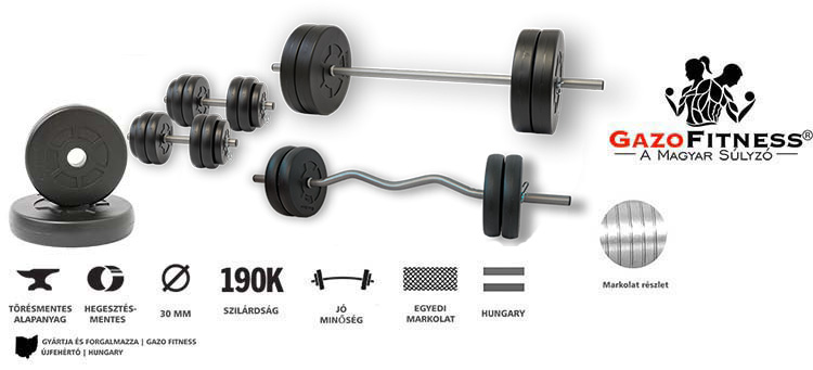 GazoFitness® Hardcore Szuperszett 91 Kg – fő jellemzők, magyar gyártás (GazoFitness®, Újfehértó)