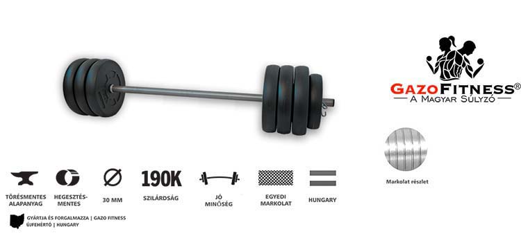 GazoFitness®Állvány + Pad/Fekvenyomó pad/ + Kétkezes súlyzó Össz 35kg – fő jellemzők, magyar gyártás (GazoFitness®, Újfehértó) (1/3)