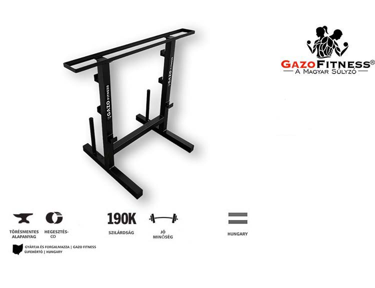 GazoFitness® Hardcore Csomag (Súly 66 Kg) / Állvány, Pad, Tároló/ – fő jellemzők, magyar gyártás (GazoFitness®, Újfehértó) (1/4)