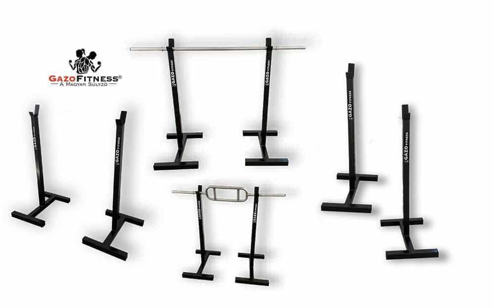 GazoFitness® Hardcore Készlet (Mobil Súlytartó állvány + Egyenes rudas súlyzó 33 Kg) – fő jellemzők, magyar gyártás (GazoFitness®, Újfehértó)