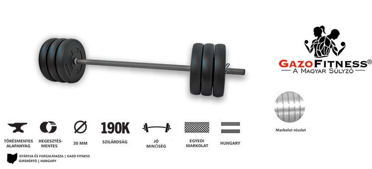 GazoFitness®Pad + Súlyzó 33Kg – fő jellemzők, magyar gyártás (GazoFitness®, Újfehértó) (2/2)
