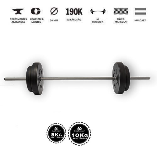 GazoFitness® Kétkezes Súlyzó 33 Kg (150 Cm ruddal)