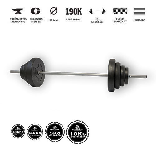 GazoFitness® Kétkezes Súlyzó 42 Kg (150 cm Hosszú Rúddal)