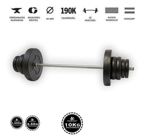 GazoFitness® Kétkezes Súlyzó 39,5 Kg (150 cm Hosszú Rúddal)