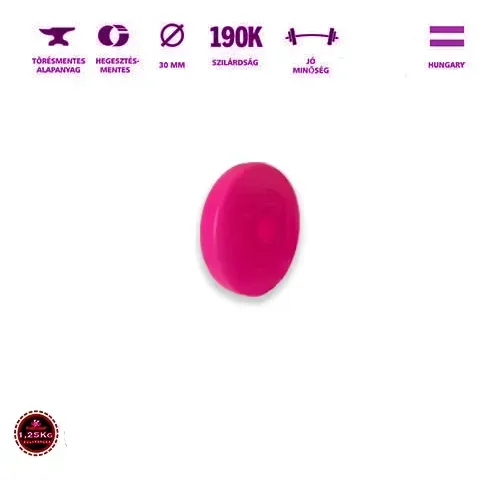 GazoFitness® Súlytárcsa 1,25 Kg (rózsaszín)