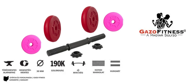 1x9 kg női kézi súlyzó