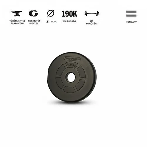 GazoFitness 1,25 kg-os súlytárcsa otthoni és profi edzéshez