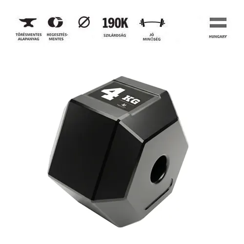 GazoFitness® Hexagon Súlytárcsa 4 kg