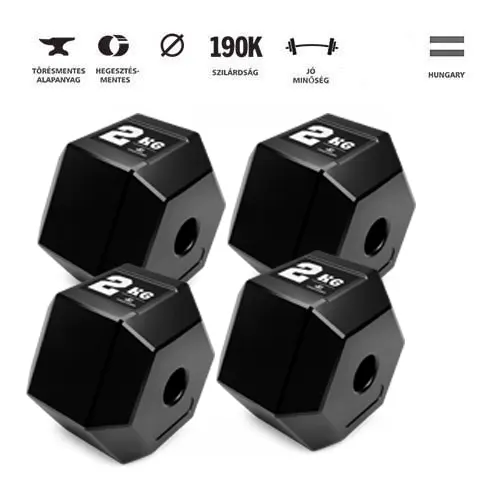 GazoFitness® Hexagon Súlytárcsa 4x2 kg
