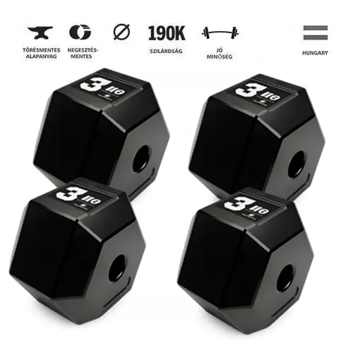 GazoFitness® Hexagon Súlytárcsa 4x3 kg