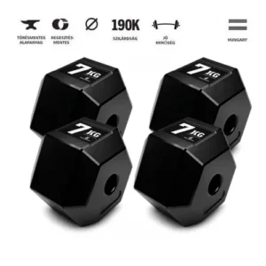 GazoFitness® Hexagon Súlytárcsa 4x7 kg (össz: 28 kg )