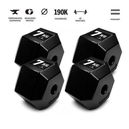 GazoFitness® Hexagon Súlytárcsa 4x7 kg (össz: 28 kg )