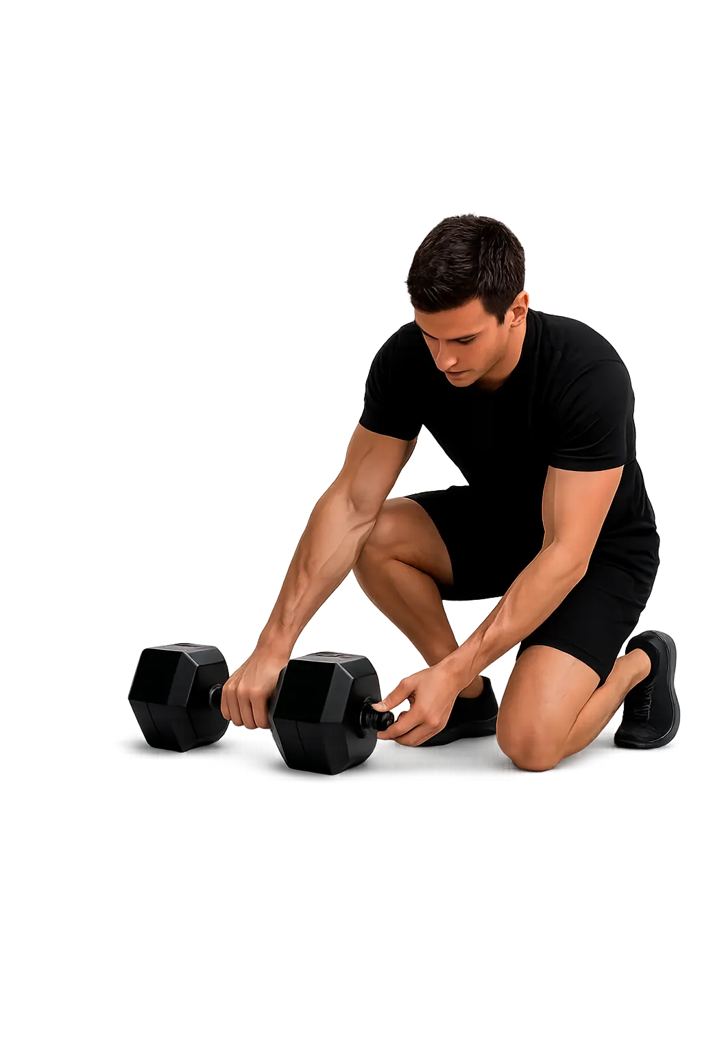 Sportoló hexagon súlytárcsát helyez fel – GazoFitness